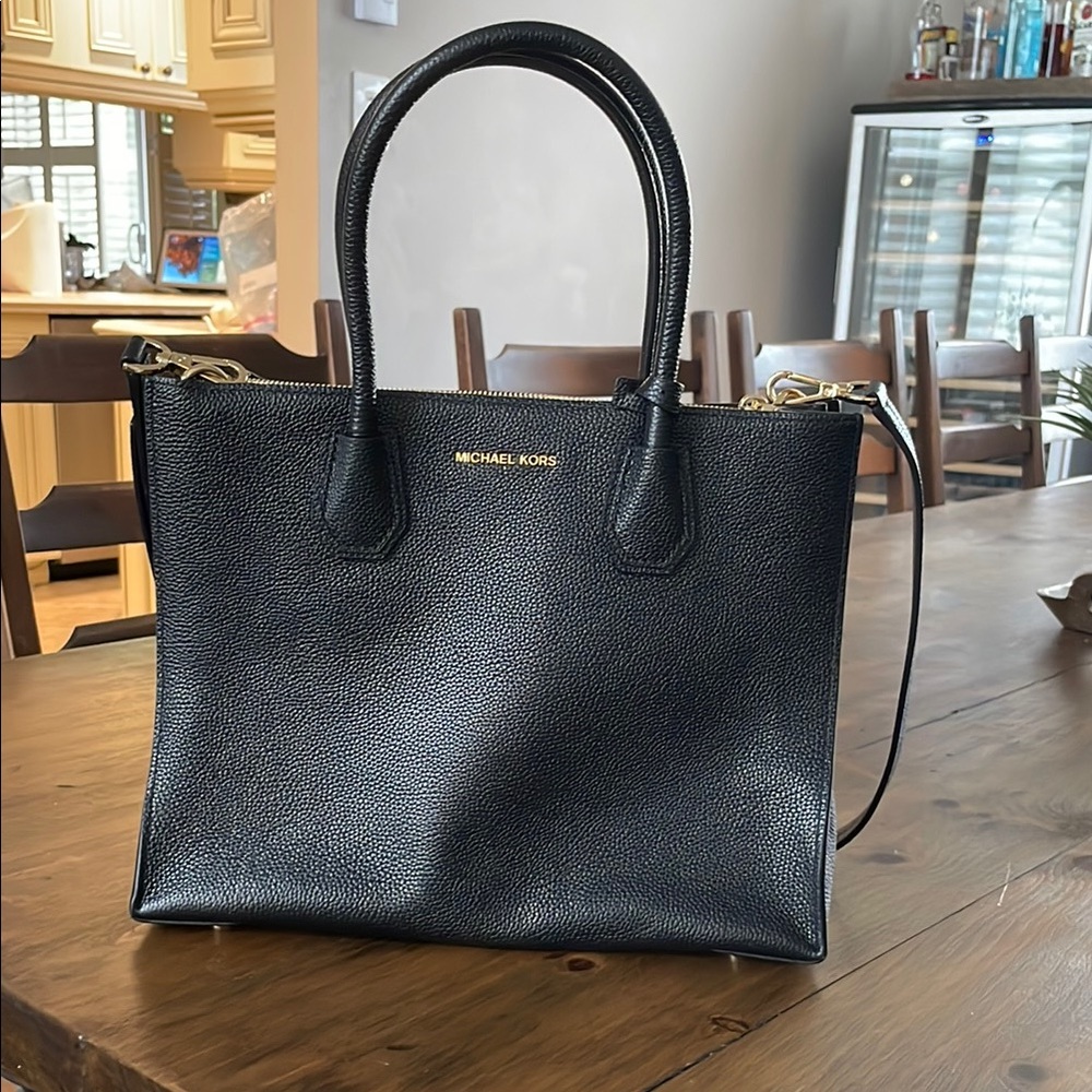 Michael Kors Black Structured Tote Bag